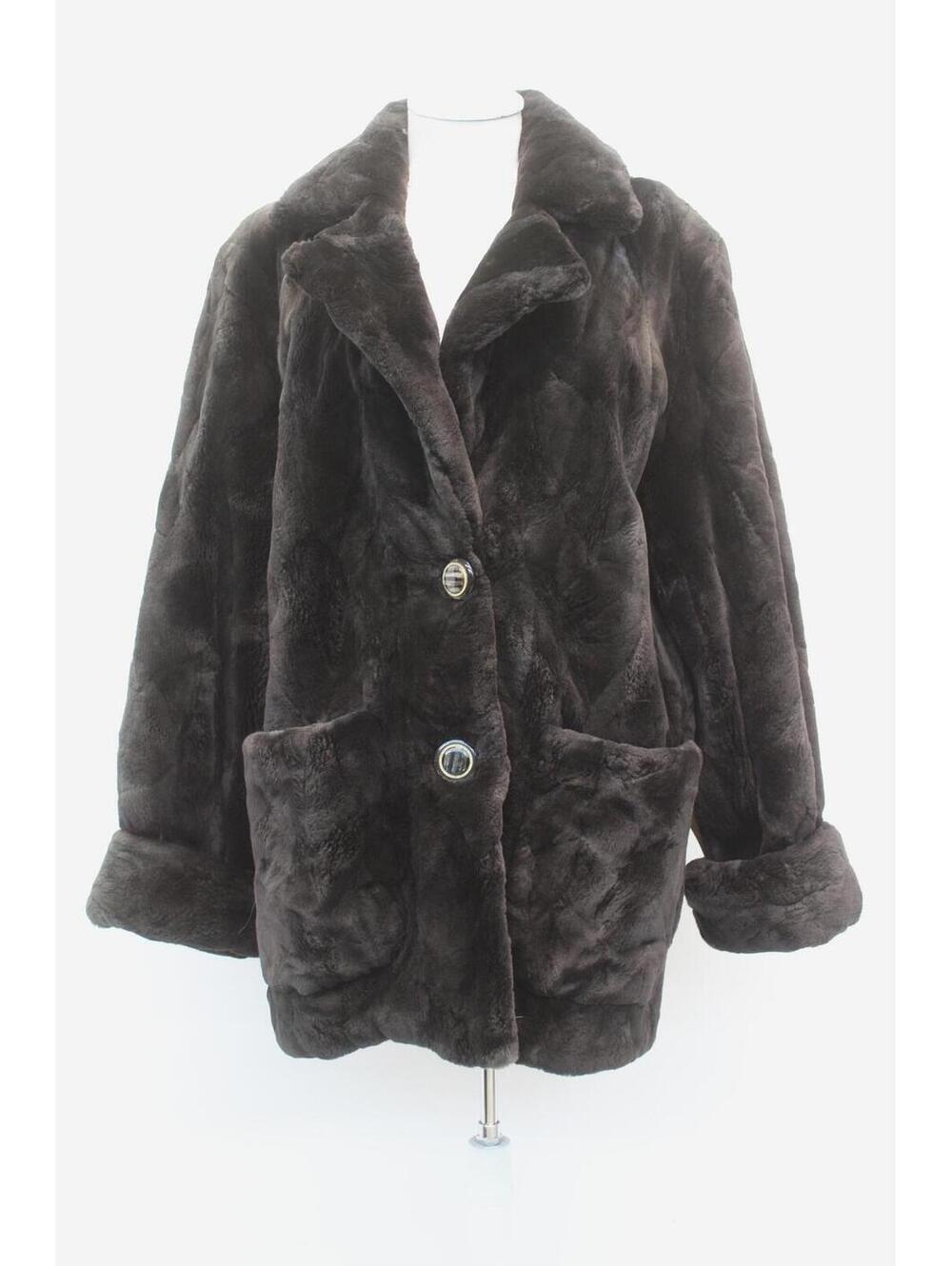 Showroom New Brown Sheared Beaver Fur Coat Jacket Women Woman Size 6-8 Sm/Med